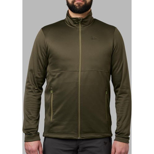 Pine Green Seeland Mens Elliot Fleece Jacket On Model