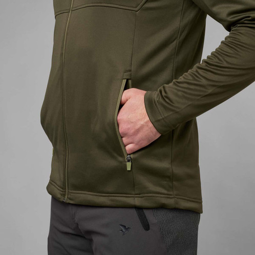 Pine Green Seeland Mens Elliot Fleece Jacket Pockets