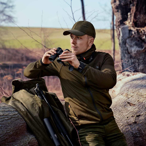 Pine Green Seeland Mens Power Fleece Jacket Lifestyle In the Field