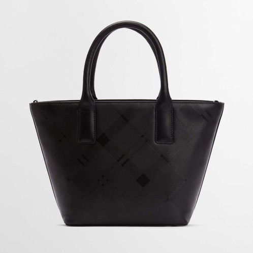 Black/Deboss Tartan Barbour Womens Burch Deboss Leather Bag Back