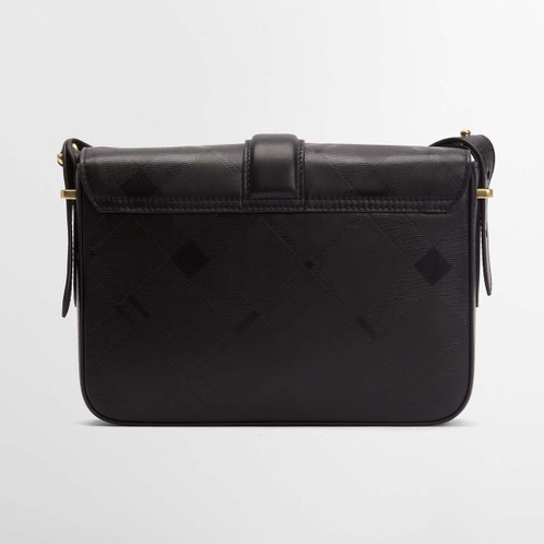 Black/Deboss Tartan Barbour Womens Rosa Deboss Leather Crossbody Bag Back