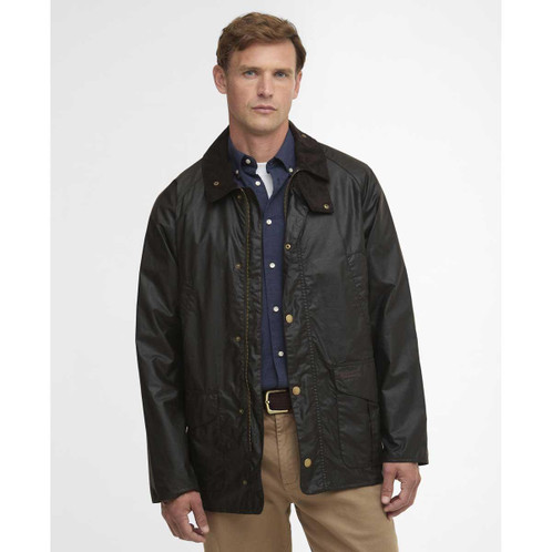 Olive Barbour Mens Lightweight Stratford Wax Jacket Front