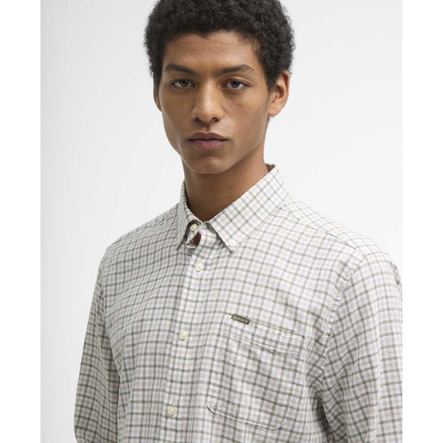 Barbour Mens Nelson Gingham Tailored Shirt Detail