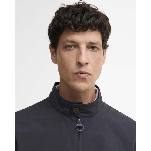 Navy Barbour Mens Tyneside Casual Jacket Collar
