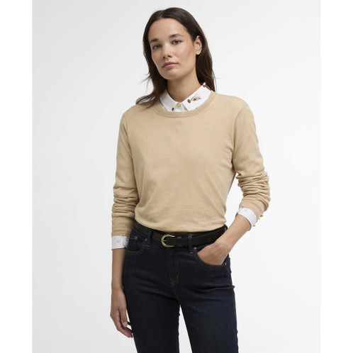Safari Barbour Womens Clover Knitted Jumper front