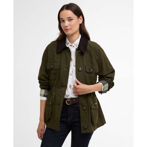 Olive Barbour Womens Croton Casual Jacket front