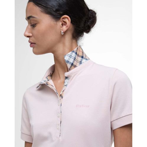 Primrose Pink Barbour Womens Portsdown Top Collar