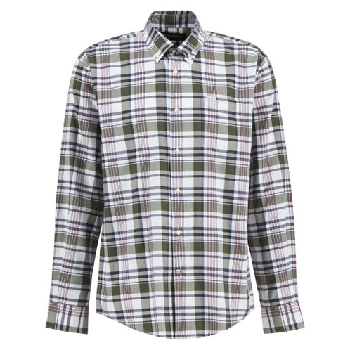 Olive Barbour Mens Hunwick Regular Shirt