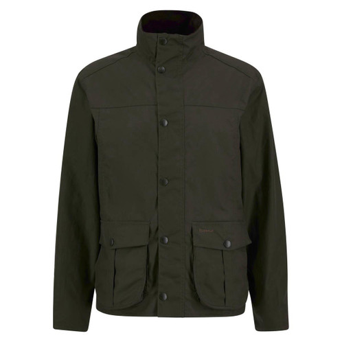 Olive Barbour Mens Sander Wax Jacket