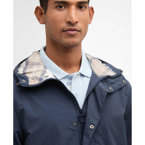Navy Baywick Showerproof Jacket collar