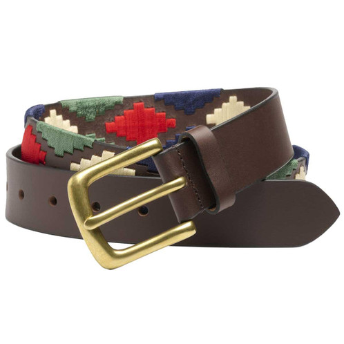 Brown/Red/Green/Navy Ibex Mens 30030 Polo Belt 35mm