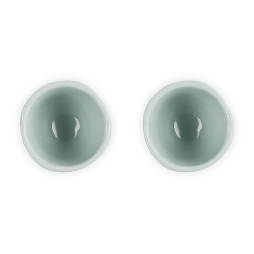Le Creuset Stoneware Set of 2 Egg Cups La Jardin Collection sea salt