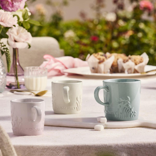 Le Creuset Stoneware Mug La Jardin Collection mug lifestyle