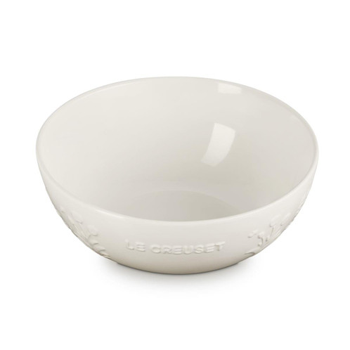 Le Creuset Stoneware Serving Bowl La Jardin Collection meringue