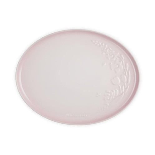 Le Creuset Stoneware Serving Platter La Jardin Collection shell pink