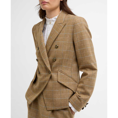 Soft Blue Barbour Womens Wisteria Tailored Blazer Side