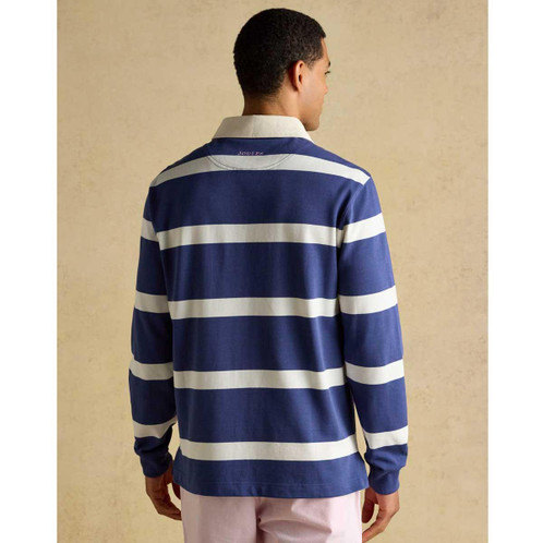 Blue/White Joules Mens Rugby Club Shirt Back