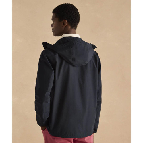 Navy Joules Mens Ayston Lightweight Waterproof Coat Back