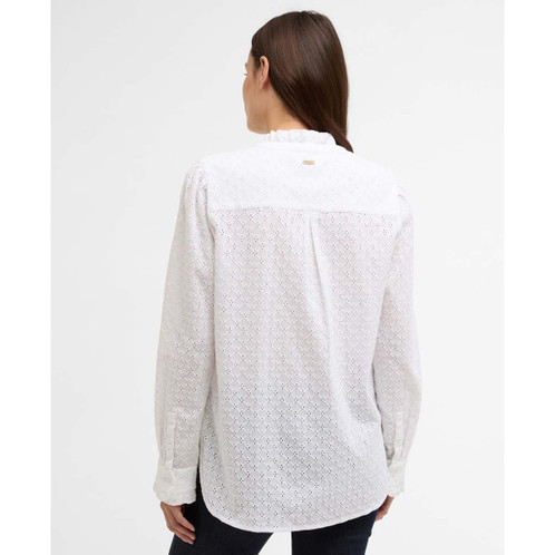 White Barbour Womens Cynthia Shirt Back