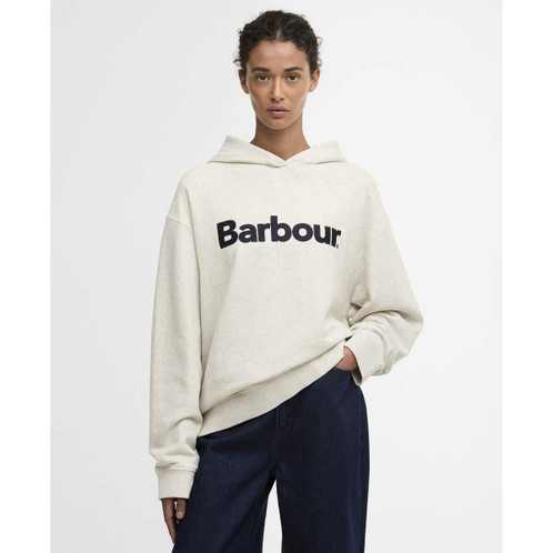 Cloud Marl Barbour Womens Hartland Hoodie Front