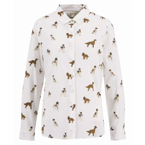 Multi Dog Print Barbour Womens Safari Shirt