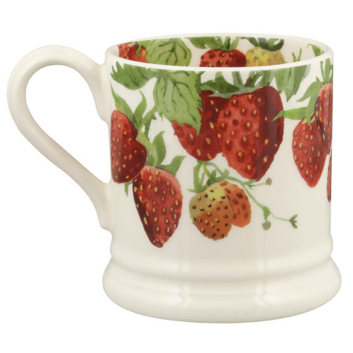 Emma Bridgewater Strawberries Mum Half Pint Mug Side View