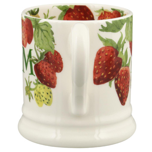 Emma Bridgewater Strawberries Mum Half Pint Mug Handle View