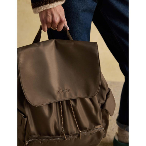 Mocha Joules Cambeck Nylon Rucksack Carried