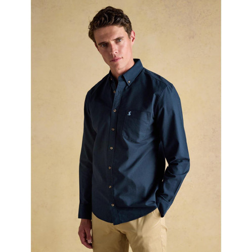 Navy Blue Joules Mens Oxford Shirt Front