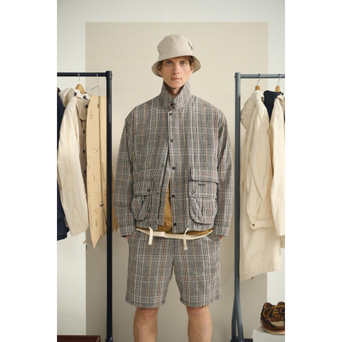 Mist Barbour Mens Tracker Showerproof Bucket Hat lifestyle