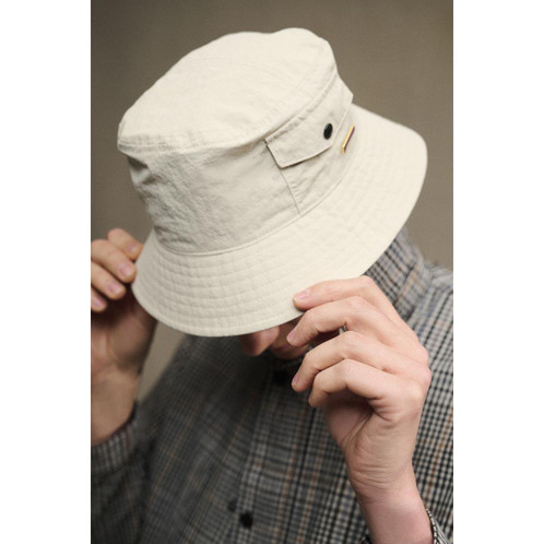 Mist Barbour Mens Tracker Showerproof Bucket Hat lifestyle5