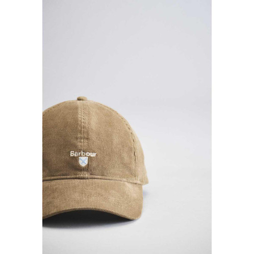 Beige Barbour Mens Bayfield Cord Cap front