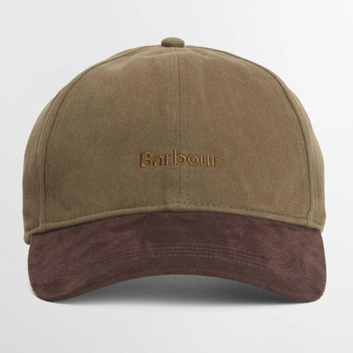 Uniform Green Barbour Mens Langdale Cap front