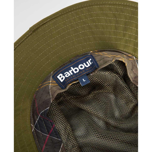 Dark Olive Barbour Longhall Bucket Hat inner
