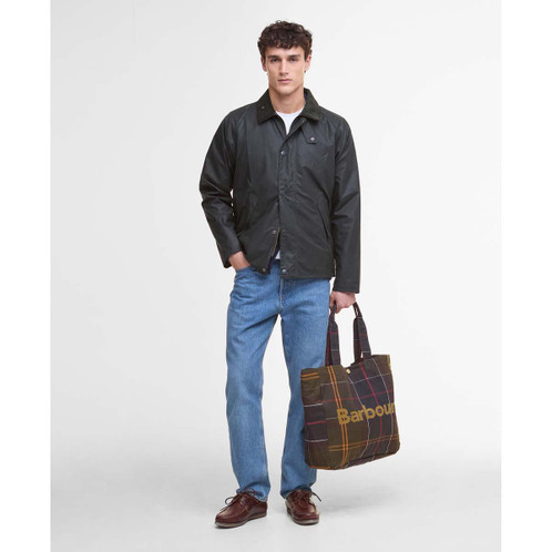 Classic Tartan Barbour Telfield Tartan Tote on model