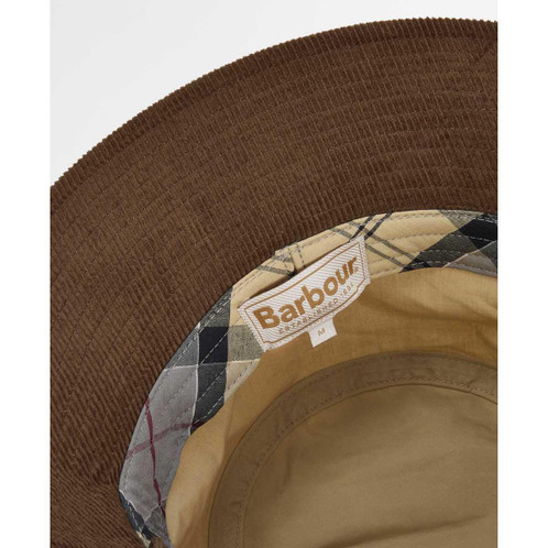 Beige Barbour Womens Asker Showerproof Bucket Hat  logo