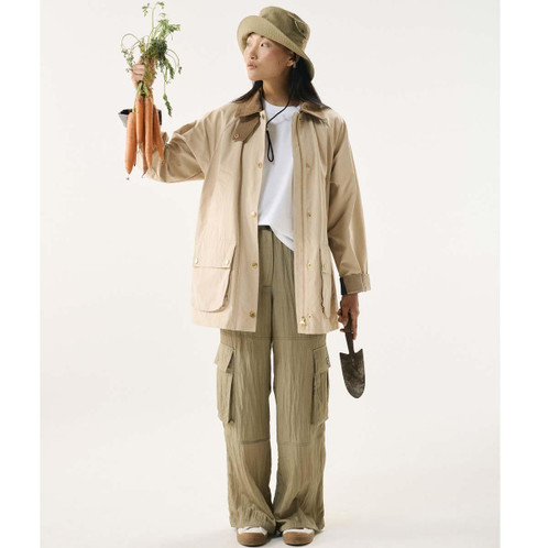 Bleached Olive Barbour Rowane Showerproof Bucket Hat lifestyle