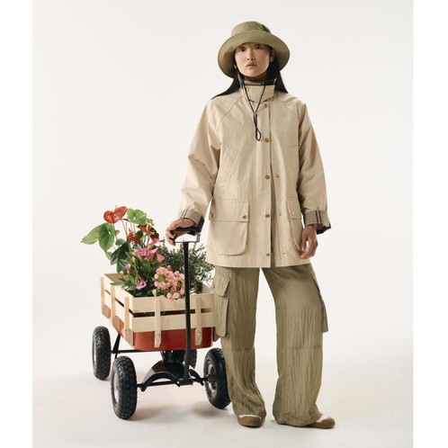 Bleached Olive Barbour Rowane Showerproof Bucket Hat lifestyle3