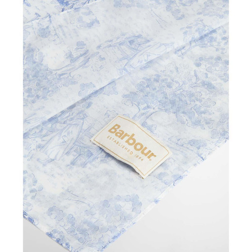 White Barbour Womens Wisteria Scarf logo