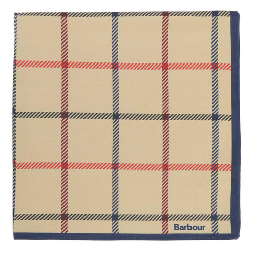 Beige Tattersall Barbour Mackworth Head/Neck Scarf