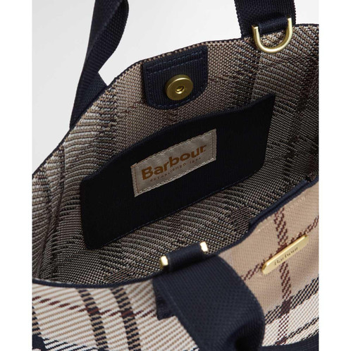 Rosewood Tartan Barbour Layla Tartan Mini Tote Bag inside