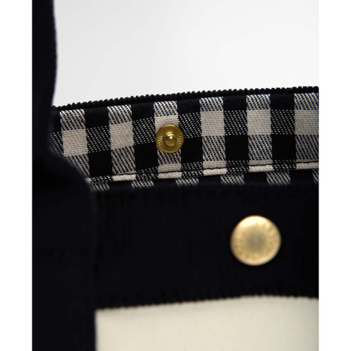 Ecru Barbour Selena Mini Tote/Crossbody Bag popper