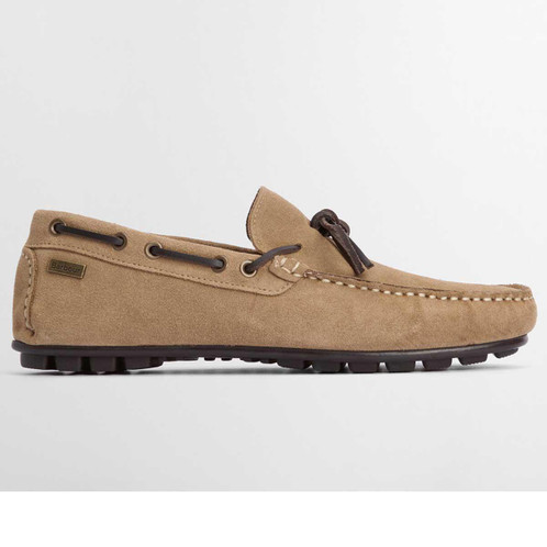 Taupe Suede Barbour Courage Driving Shoe side