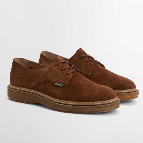 Toffee Suede Barbour Harefield Derby Shoe front