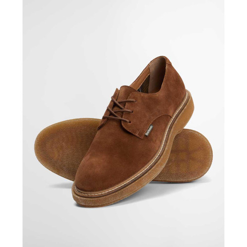 Toffee Suede Barbour Harefield Derby Shoe feature