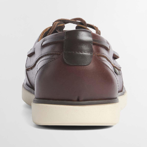Dark Brown Barbour Rothley Boat Shoe back