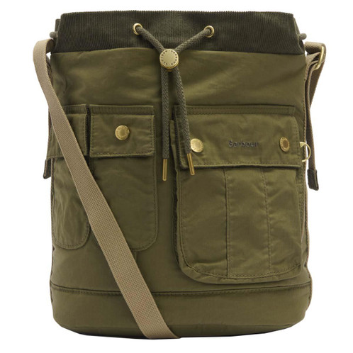 Dusky Green Barbour Mia Drawstring Tote Bag