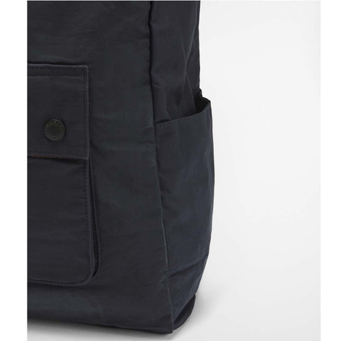 Navy Barbour Transport Foldover Backpack Bag side