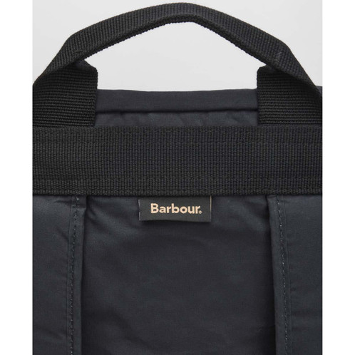 Navy Barbour Transport Foldover Backpack Bag handle