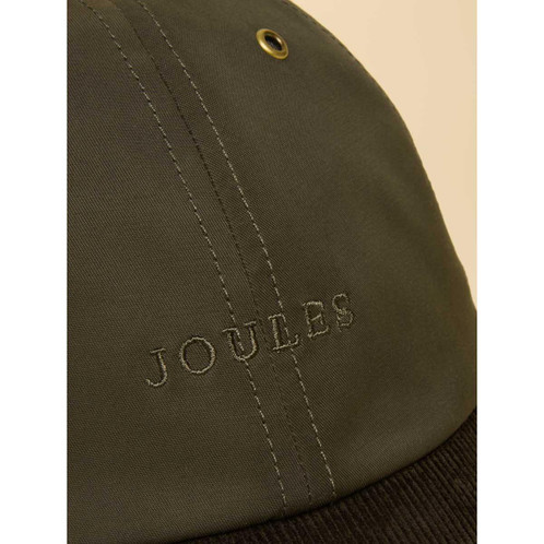 Green Joules Mens Daley Wax Baseball Cap Detail